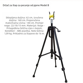 Prilagodljivi teleskopski prijenosni stalak za duge štapove, tradicionalni trojnožni stalak za štapove, držač štapa