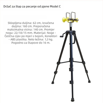 Prilagodljivi teleskopski prijenosni stalak za duge štapove, tradicionalni trojnožni stalak za štapove, držač štapa