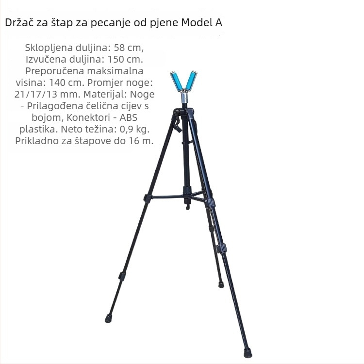 Prilagodljivi teleskopski prijenosni stalak za duge štapove, tradicionalni trojnožni stalak za štapove, držač štapa