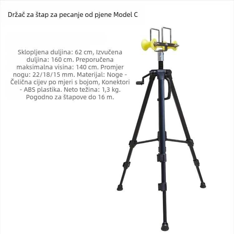 Prilagodljivi teleskopski prijenosni stalak za duge štapove, tradicionalni trojnožni stalak za štapove, držač štapa