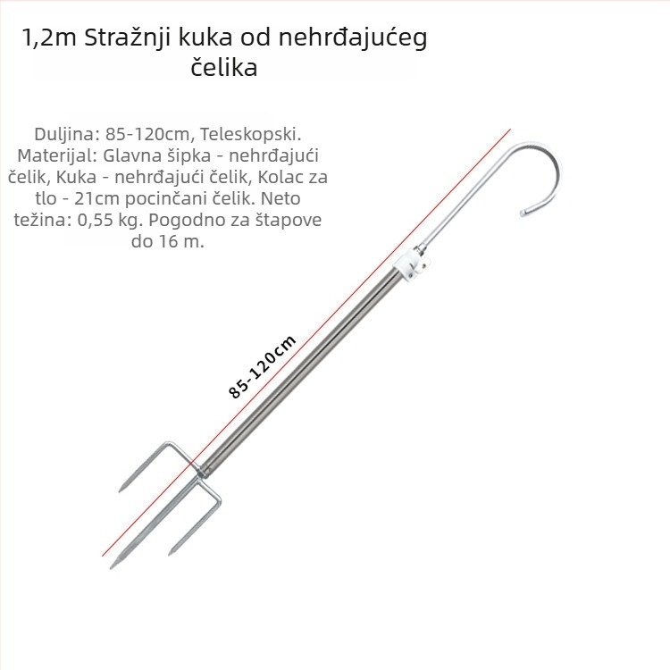 Prilagodljivi teleskopski prijenosni stalak za duge štapove, tradicionalni trojnožni stalak za štapove, držač štapa