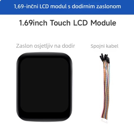 Weixue 1,69-inčni LCD zaslon s LED pozadinom, SPI boja zaslon i dodirni zaslon za Raspberry Pi