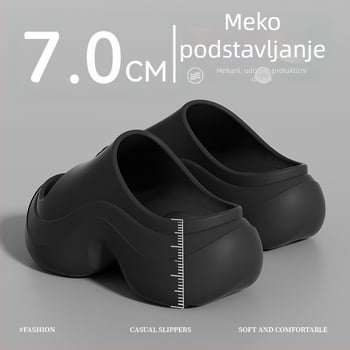 Ženske sandale s debelim potplatom EVA, ljeto 2026, povećanje visine, protuklizne, za plažu i dom