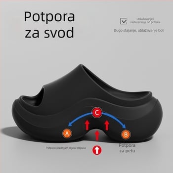 Ženske sandale s debelim potplatom EVA, ljeto 2026, povećanje visine, protuklizne, za plažu i dom