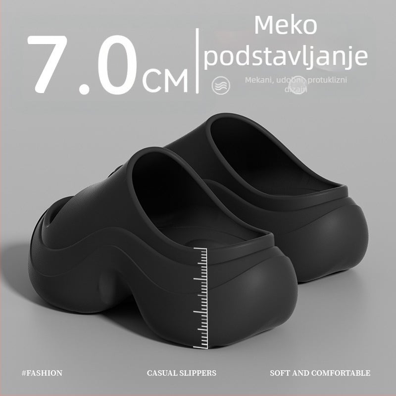 Ženske sandale s debelim potplatom EVA, ljeto 2026, povećanje visine, protuklizne, za plažu i dom