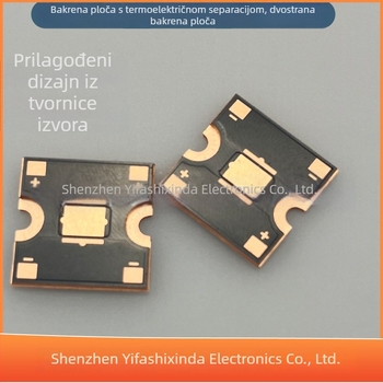 LED PCB pločica na bakrenoj podlozi, termoelektrično odvajanje i supravodljivi metal, prototip uzorci