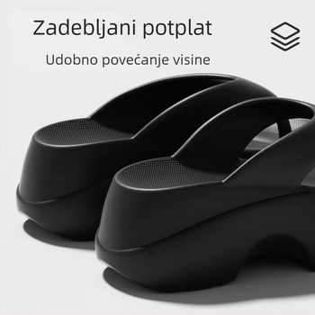 Ženske japanke s debelim potplatom, ljetni modeli, korejskog stila, udobne i lagane, pogodne za plažu i odmor