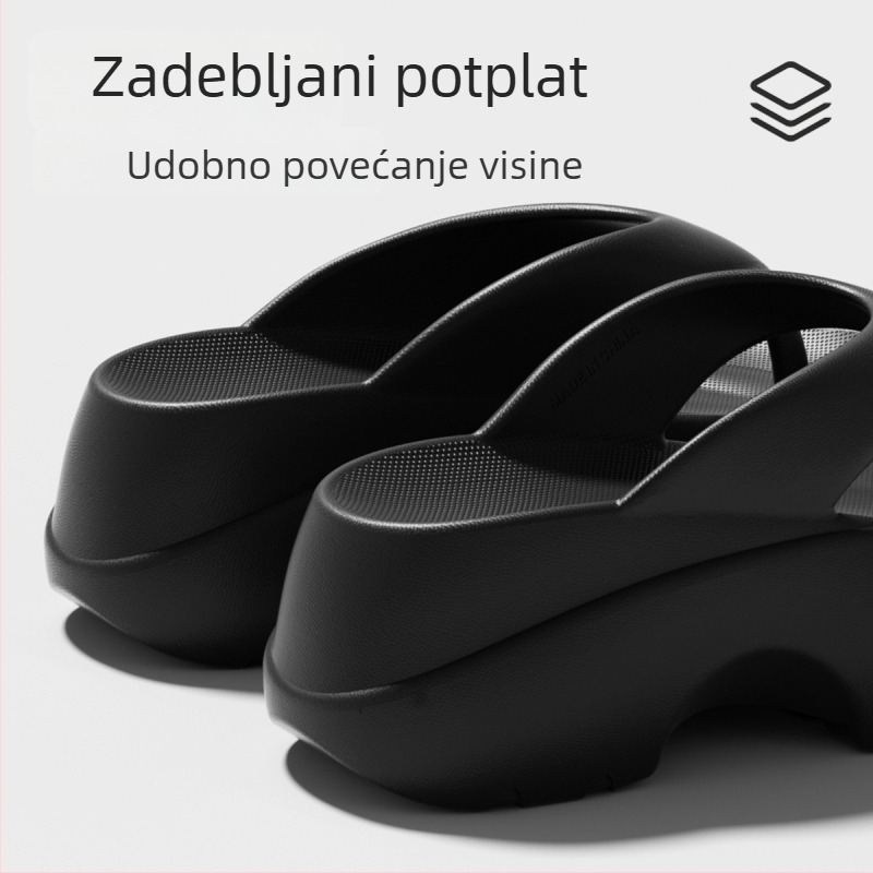 Ženske japanke s debelim potplatom, ljetni modeli, korejskog stila, udobne i lagane, pogodne za plažu i odmor