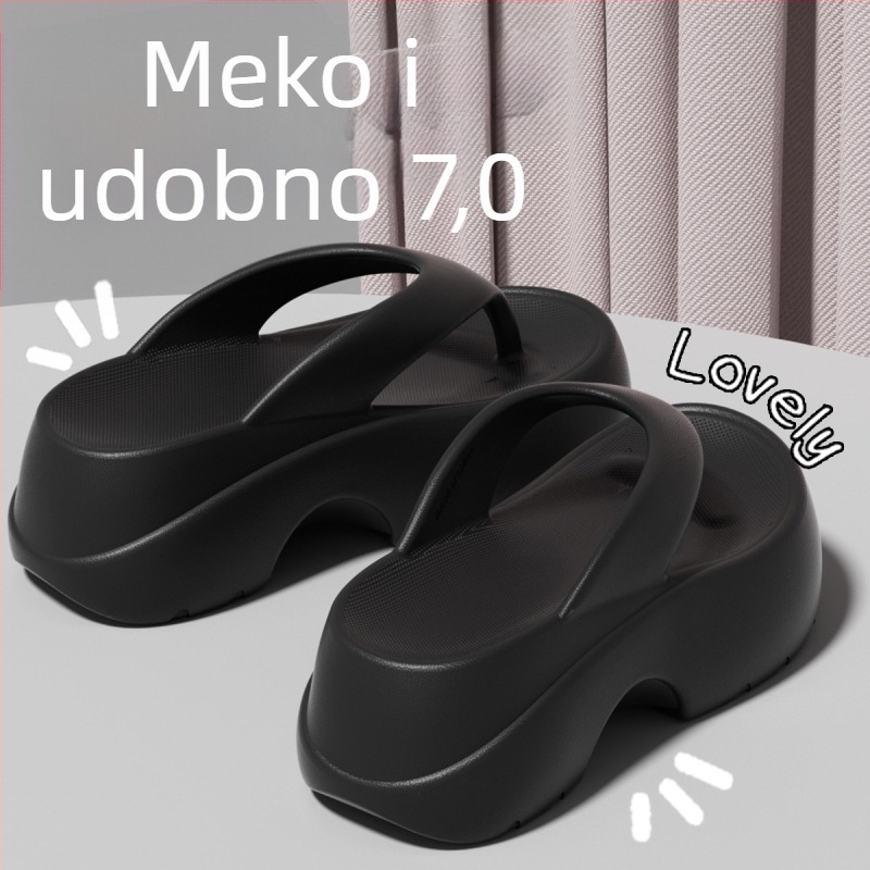 Ženske japanke s debelim potplatom, ljetni modeli, korejskog stila, udobne i lagane, pogodne za plažu i odmor