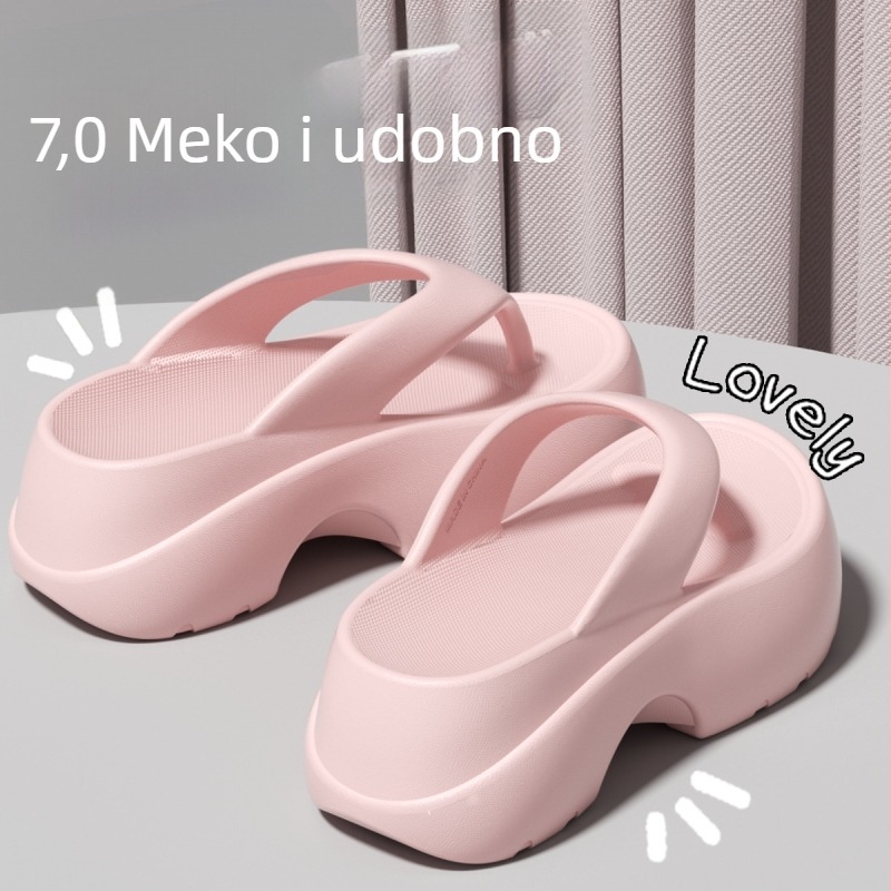 Ženske japanke s debelim potplatom, ljetni modeli, korejskog stila, udobne i lagane, pogodne za plažu i odmor