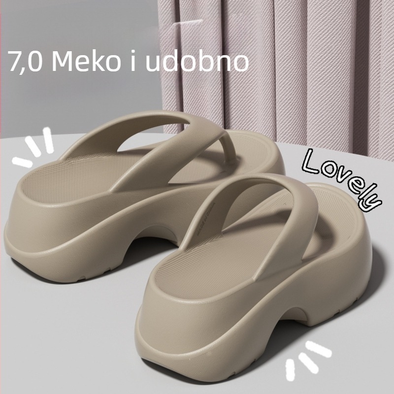 Ženske japanke s debelim potplatom, ljetni modeli, korejskog stila, udobne i lagane, pogodne za plažu i odmor