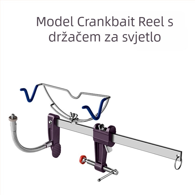 Prilagodljiv potpuno metalni nosač štapa za raft s višedirekcijskom rotacijom i sklopnim stezaljkama, pogodan za ribolov sa mosta, rafta, broda i mora