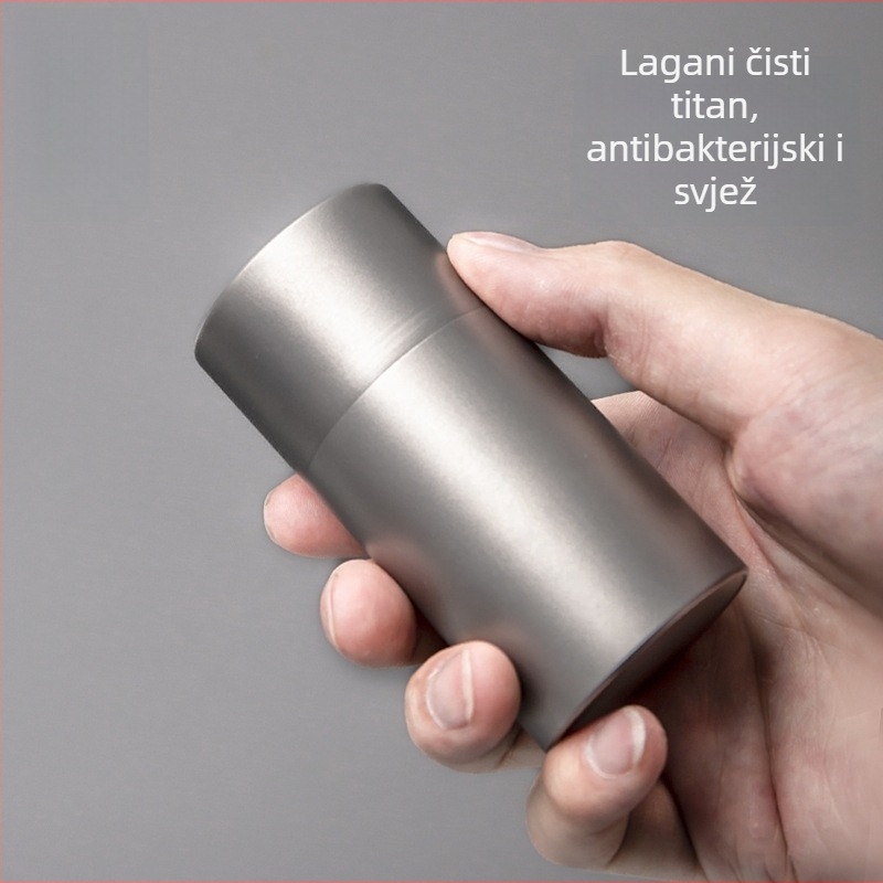 Rongshantang Titanijska posuda za čaj — prijenosni metalni zatvoreni spremnik za čaj, mini putna kutija