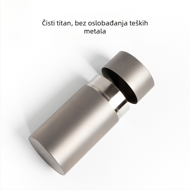 Rongshantang Titanijska posuda za čaj — prijenosni metalni zatvoreni spremnik za čaj, mini putna kutija