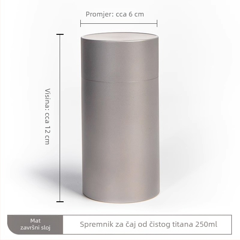 Rongshantang Titanijska posuda za čaj — prijenosni metalni zatvoreni spremnik za čaj, mini putna kutija