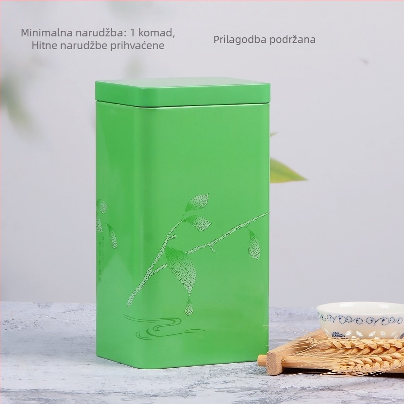Čajne konzerve od limene pločevine, zatvorene metalne posude za zeleni čaj, pakiranje 0,5 kg