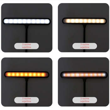LED lampica za nosač nota s USB klipom, punjiva, zaštita očiju, za klavir, gitaru i erhu