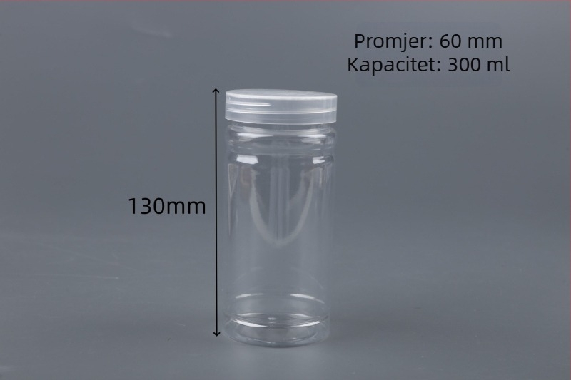 60-dijelni set PET prozirnih staklenki za čaj s cvjetnim motivom, plastične posude za pohranu sa širokim otvorom za čaj, orašaste plodove i držače olovaka