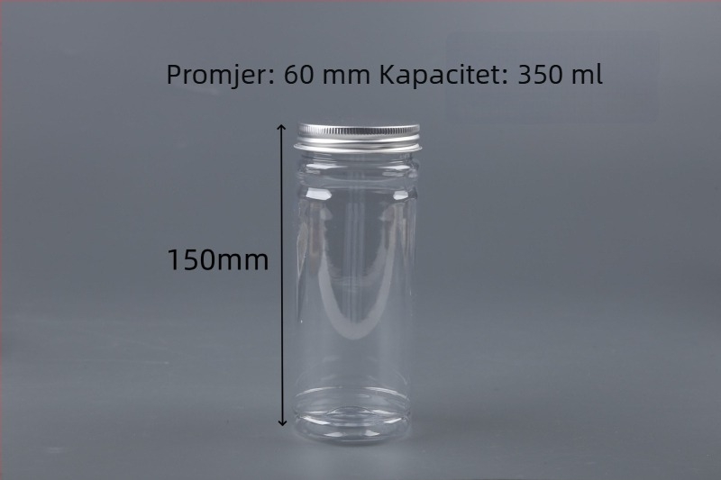 60-dijelni set PET prozirnih staklenki za čaj s cvjetnim motivom, plastične posude za pohranu sa širokim otvorom za čaj, orašaste plodove i držače olovaka