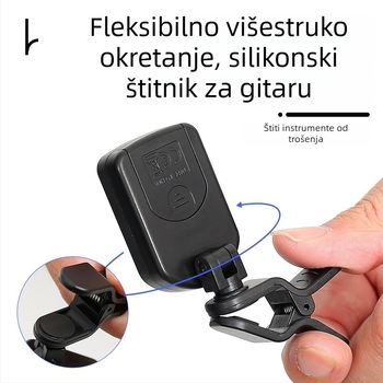 Univerzalni elektronički tuner za gitaru, bas, ukulele i violinu