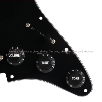 ST-3S pickguard za električnu gitaru – crni trostruki panel s velikim magnetskim snimačem