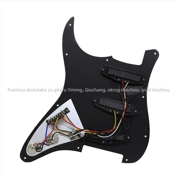 ST-3S pickguard za električnu gitaru – crni trostruki panel s velikim magnetskim snimačem