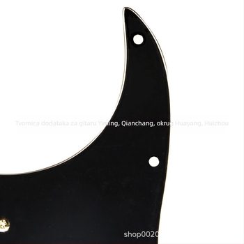 ST-3S pickguard za električnu gitaru – crni trostruki panel s velikim magnetskim snimačem