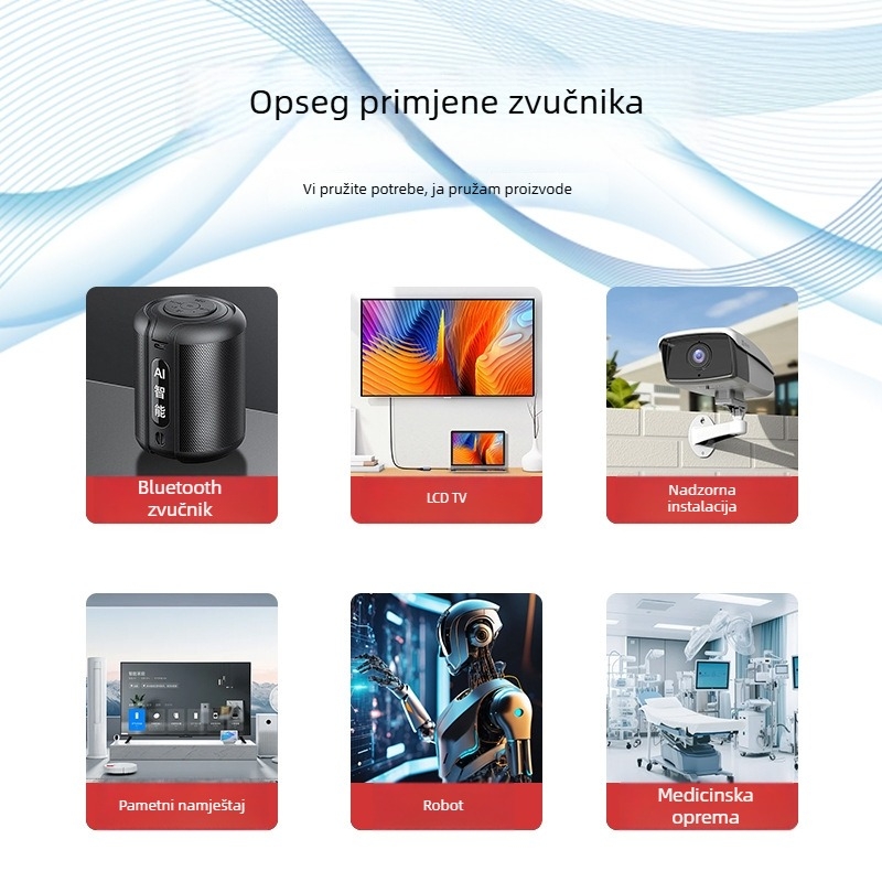 8Ω aluminijski visokotonac, tip trake