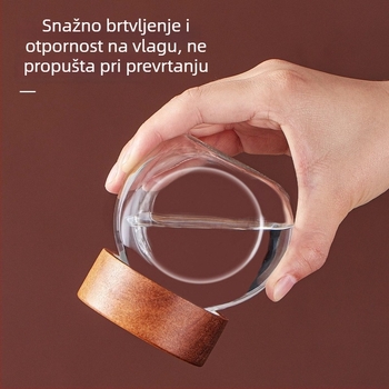 Staklene posude za pohranu zrna kave i mljevene kave, mini set zatvorenih staklenki, prehrambena kvaliteta