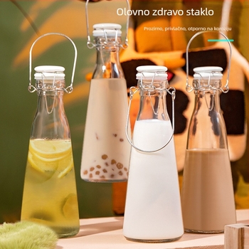 Aileyou staklena boca: mlijeko, sok, enzimska boca i boca za vino, keramički poklopac i kvač za zaključavanje, kapacitet 800-1000 ml, prehrambeno staklo