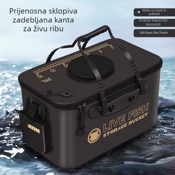 Prijenosni sklopivi kanta za žive ribe za vanjski ribolov i pohranu opreme