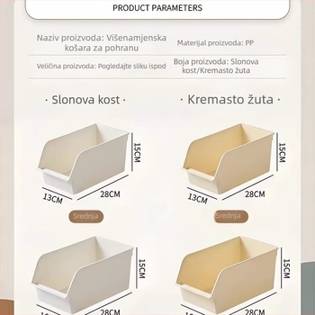 Kuhinjski spremnik ispod sudopera s kotačićima, višenamjenski skladišni i organizacijski stalak za lonce, začine i ormariće.