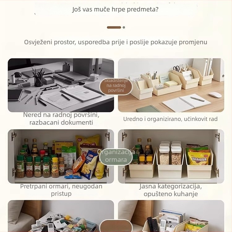 Kuhinjski spremnik ispod sudopera s kotačićima, višenamjenski skladišni i organizacijski stalak za lonce, začine i ormariće.