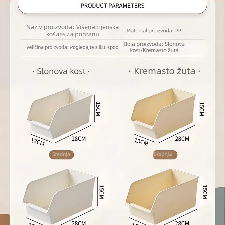 Kuhinjski spremnik ispod sudopera s kotačićima, višenamjenski skladišni i organizacijski stalak za lonce, začine i ormariće.