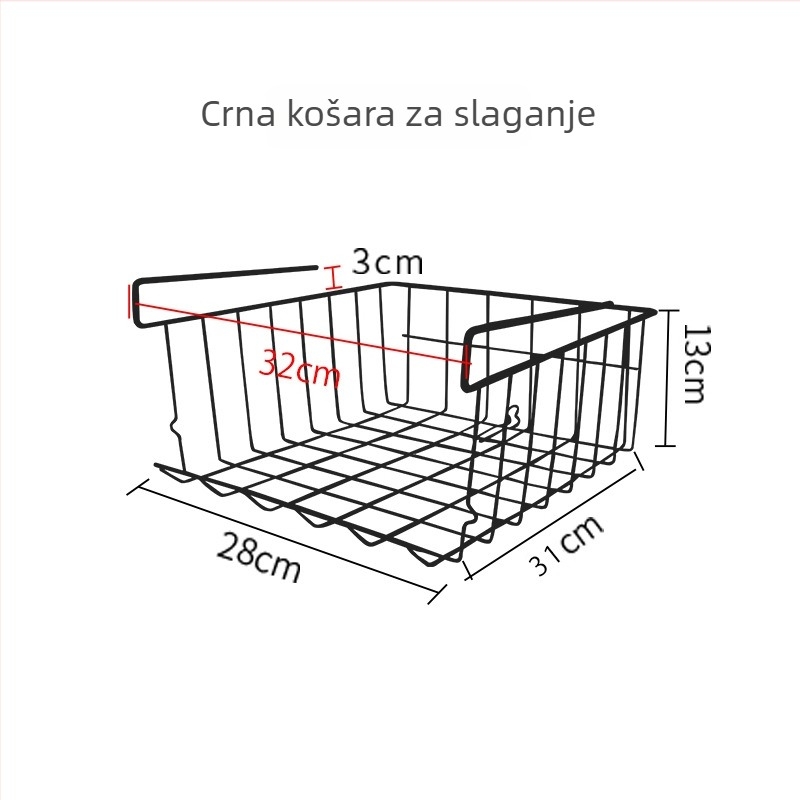 Višestruki kuhinjski stalak za pohranu, viseći organizator s višeslojnom organizacijom