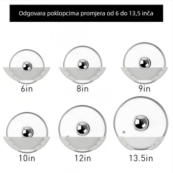 Plastični zidni držač za kuhinjske špatule i poklopce lonaca