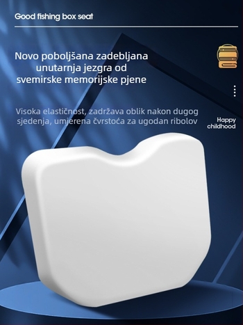 Chao Yu Jastuk za sjedenje za kutiju za ribolov, protiv bolova u stražnjici, vodootporan, debeli EVA jastuok sa usisnom čašom