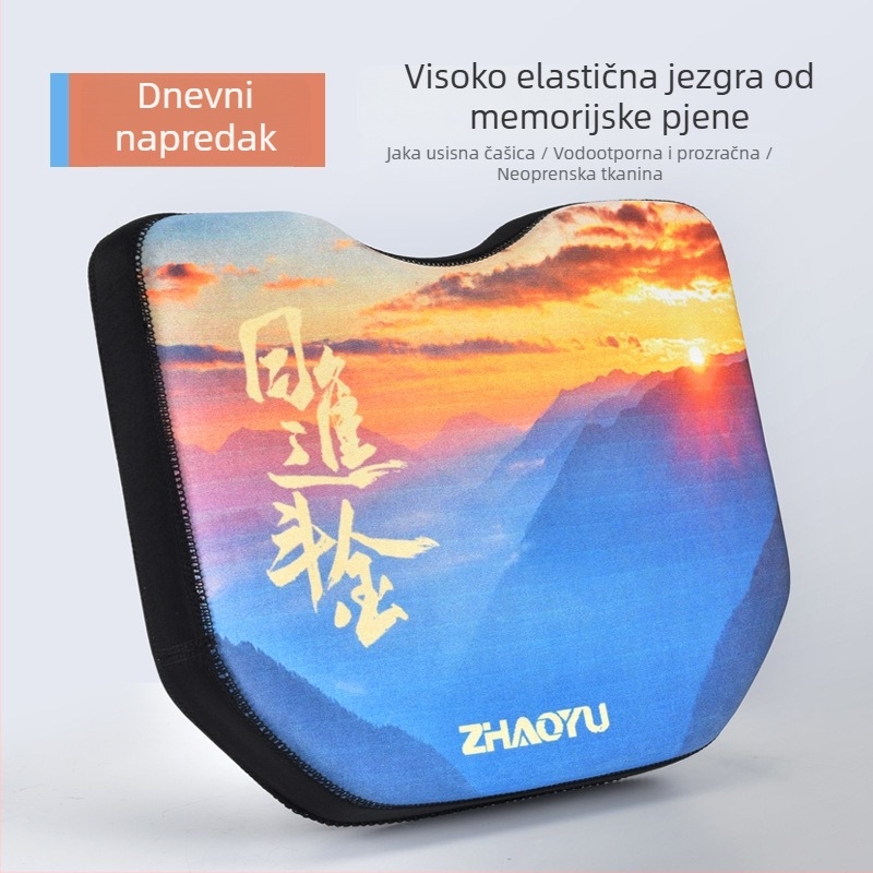 Chao Yu Jastuk za sjedenje za kutiju za ribolov, protiv bolova u stražnjici, vodootporan, debeli EVA jastuok sa usisnom čašom