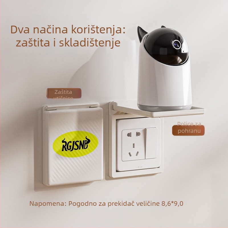 Zidni organizator za telefon i uređaje, s prostorom za usmjerivač i kameru, bez bušenja, višenamjenski
