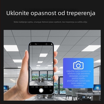 Integrirani stropni LED panel 600x600, 60x60 cm, 28 LED, IP44, metalno kućište, 220V, 3000/4000/6000K, 60W