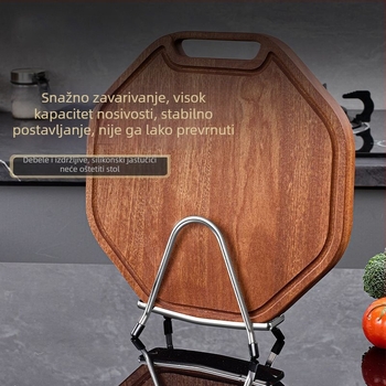 Stalak za daske od nehrđajućeg čelika, kuhinjski višefunkcionalni držač za daske
