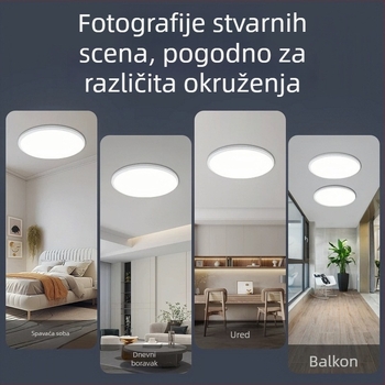 Potpuno zatvorena LED stropna svjetiljka, ultra tanka, moderni minimalistički stil, za spavaću sobu, balkon i kupaonu, zaštita za oči, okrugla glavna svjetiljka