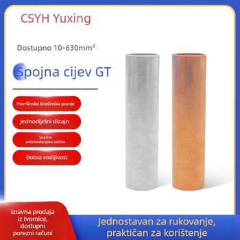 GT-50 mm kvadratni prirodni cínirani bakreni spojni cijev s bakrenim nosom za žice i kablove