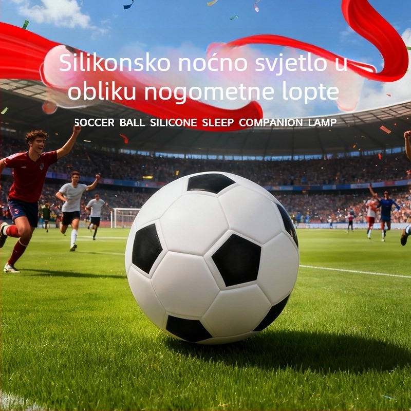 Silikonska noćna svjetiljka u obliku nogometne lopte, dodirni prekidač, ambijentalno osvjetljenje spavaće sobe, kreativan poklon za dječji rođendan