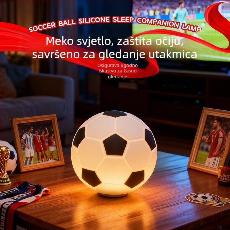 Silikonska noćna svjetiljka u obliku nogometne lopte, dodirni prekidač, ambijentalno osvjetljenje spavaće sobe, kreativan poklon za dječji rođendan