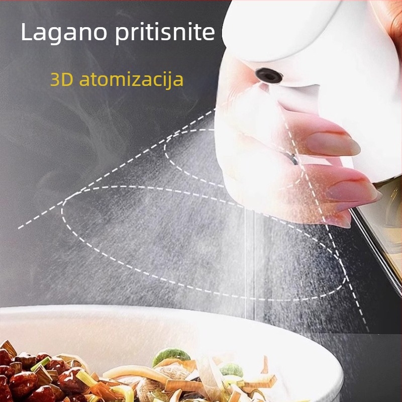 Staklena boca za raspršivanje ulja za kuhinju i air fryer, atomizirani sprej za ulje