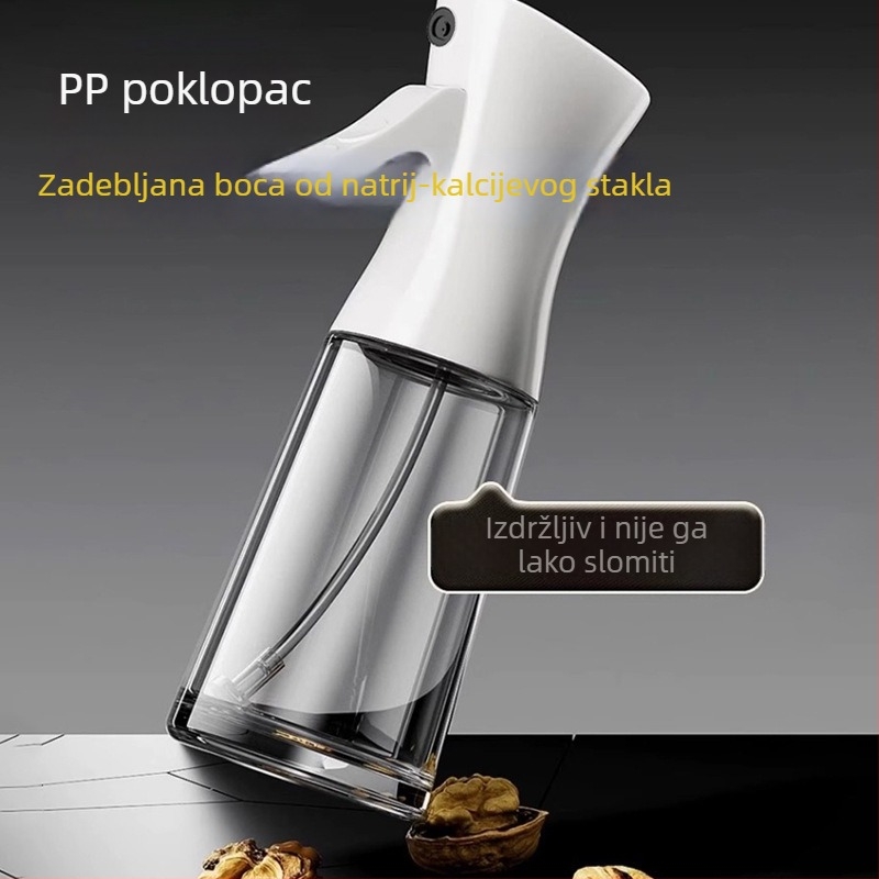Staklena boca za raspršivanje ulja za kuhinju i air fryer, atomizirani sprej za ulje