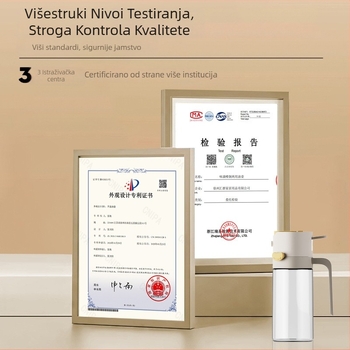 18oz staklena posuda za ulje s ručkom – višenamjenski pritisni sprej za kuhinju, prozirna boca za kontrolu ulja