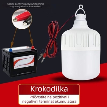 12V DC žarulja za noćna tržišta i ulične štandove, s klipom za kabel