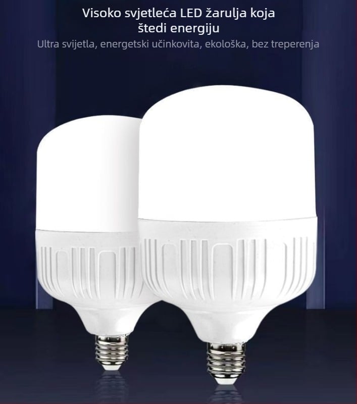 Kućna LED žarulja visokih performansi, E27, zaštita očiju, energetska učinkovitost, bijela svjetlost, IP66, aluminijsko kućište, PC abažur, 30–40W, 220V, bez regulacije jačine svjetla
